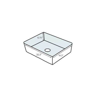 Brentwood Vitreous China Rectangular Undermount Bathroom Sink with Overflow
