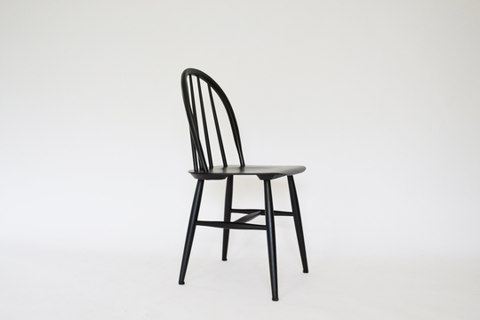 Sold Vintage Black Wood Fanett Chair Ilmari Tapiovaara Edsby Verken, Sweden, 1960 Minimalist Scandinavian Mid Century Modern Furniture