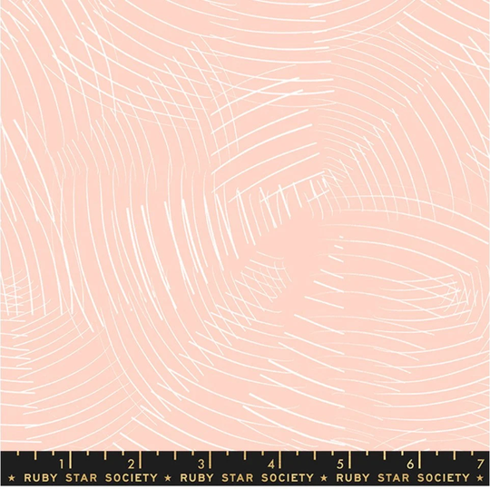 First Light Sono Graphic Lines Pencil Peach Cream 1/2 Yard Cut | Ruby Star Society Rs5053 16