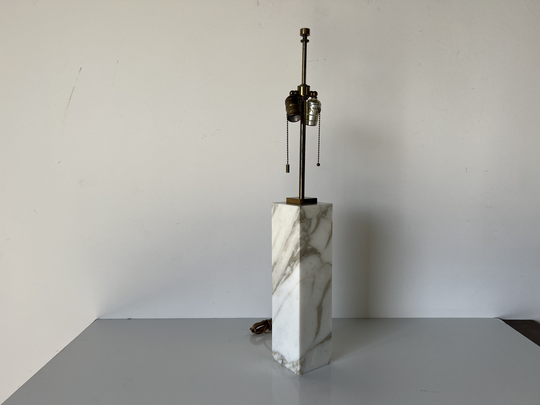 1950S T H Robsjohn Gibbings Marble Table Lamp By Hansen Lighting