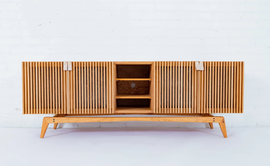 Japandi Media Console, Scandi Tv Credenza Sideboard "The Kineko"