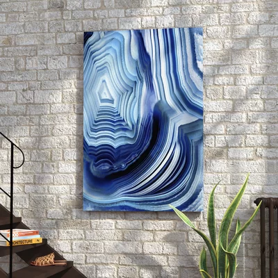 Agate Indigo I by Danielle Carson - Gallery-Wrapped Canvas Giclée Print