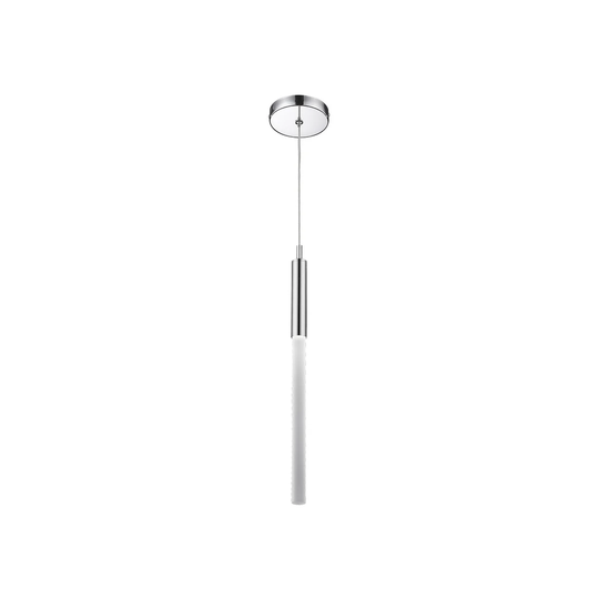 Avenue Lighting Main St. Collection polished nickel steel and frosted glass light pendant - 5