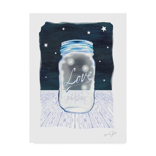 Green Girl Canvas 'Jane Mason Jar' Canvas Art - Multi-color