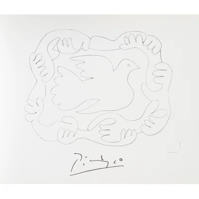 Etude De Mains Et Colombe by - Painting on