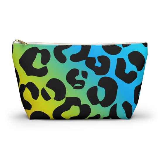 Rainbow Animal Print Make Up Pouch, Bag, Case T Bottom Accessory Pouch Pencil Cosmetic Bag Gift For Her