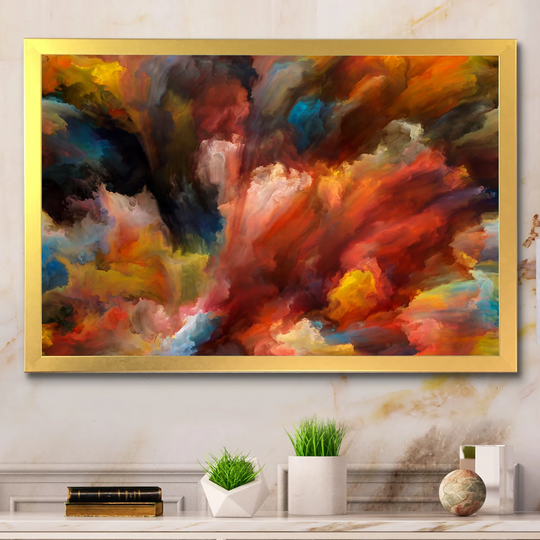 Designart 'Life Of Liquid Color V' Modern Framed artwork