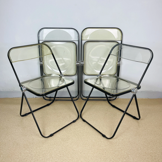 Set Of 4 Plia Folding Chairs By Giancarlo Piretti For Castelli Italy 1970S Italian Modern Design Desk Chair Diner Chair
