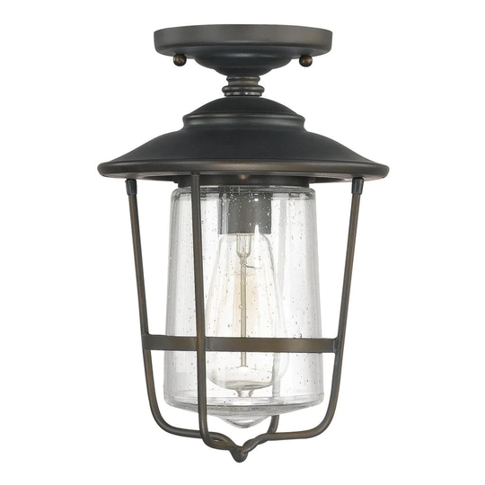 Creekside 1-light Old Bronze Outdoor Flush Mount