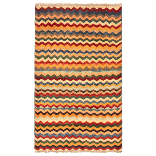 ECARPETGALLERY Hand-knotted Kashkuli Gabbeh Multi Color Wool Rug - 3'3 x 5'7
