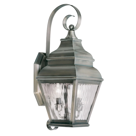Giuseppe Lighting Two Light Outdoor Wall Lantern Exeter Vintage Pew - Exact Size