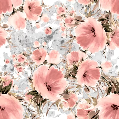 Hardiman Cute Peonies 10' L x 24" W Peel and Stick Wallpaper Roll