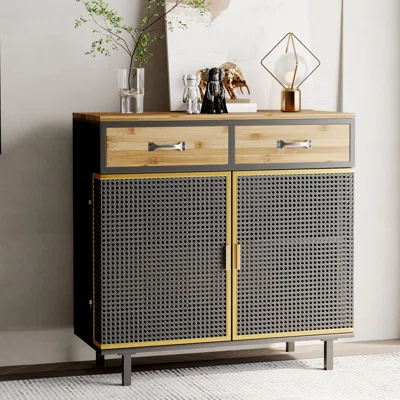 Spooner 31.5" Wide 2 Drawer Iron Sideboard