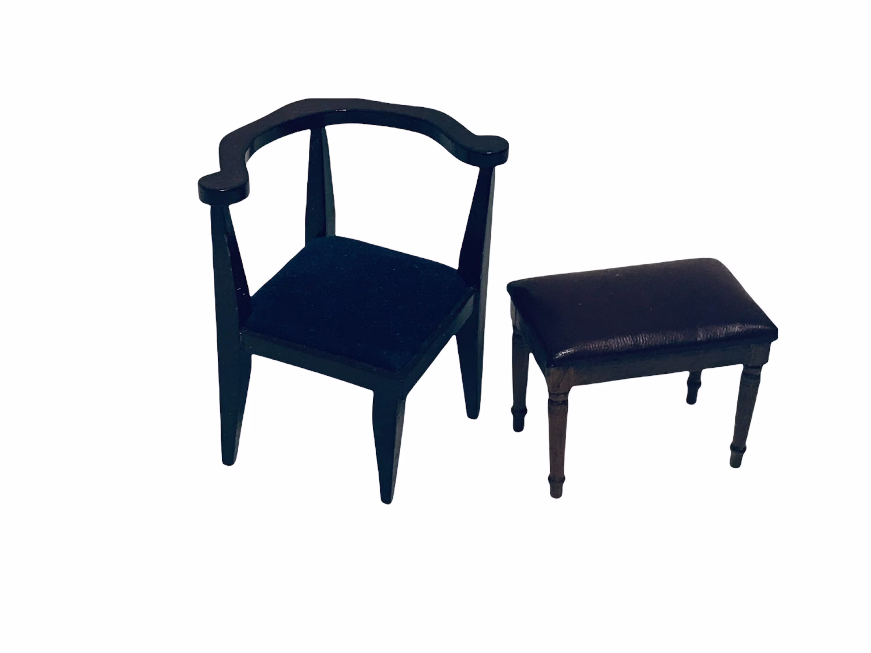 Dollhouse Miniature 1" Scale Corner Chair Or Bench