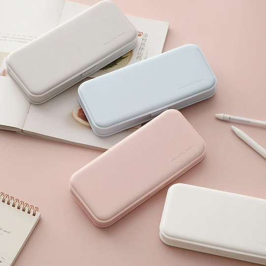 Macaron Stationery Box, Cute Pencil Cartoon Pen Holder Storage, Frosted Pp Case, Pouch, School Supplies