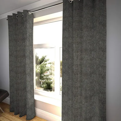 Mcalister Textiles Textured Chenille Curtains 2 Panels*Funky Pattern Made To Order Curtains & Drapes*Cotton Pencil Pleat Fully Lined