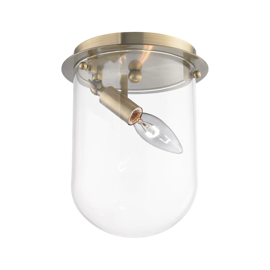 Elk-light way 1-light LED Flush in Antique Brass