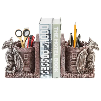 Dragons Castle Decorative Resin Bookends