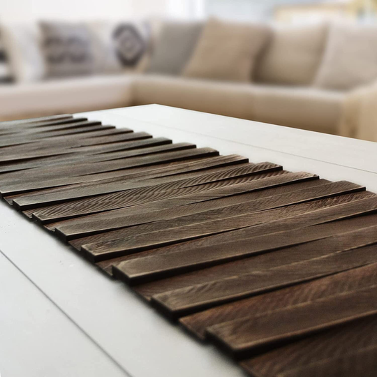 Wooden Table Runner, 50 X 12 Inches,natural Wood Runner, Rustic Coffee Runner, Tabletop Collection Farmhouse Runner