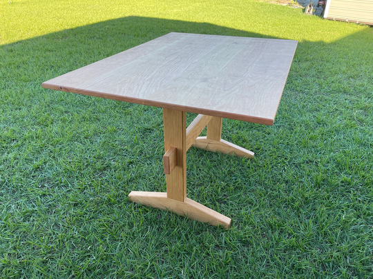 Modern Trestle Table Walnut/White Oak/Maple/Cherry