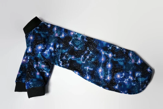 Constellations Sighthound Pajamas - 2 Legged Pjs For Greyhounds, Whippets & Similar Shaped Breeds Stars Filled in The Night Sky