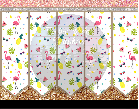 Summer Pencil Printed Tumbler Wraps - Clear Cast Wrap White