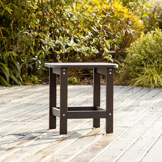 Outdoor Side Table Plastic Patio End Table Modern Weather Resistant Coffee Table for Living Room,Garden,Backyard,Lawn