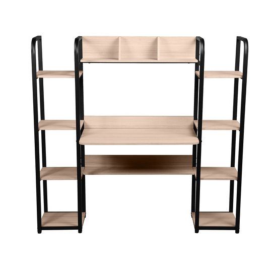 Jacel 62" Work Station with Storage and Shelves - 62.99"L x 13.77"W x 59.84"H
