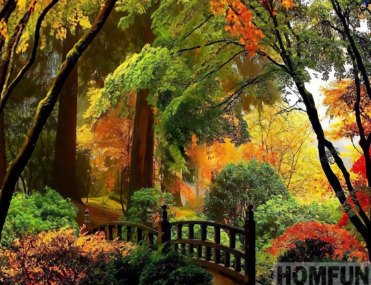 Autumn At The Park Diy 5D Diamond Painting Kit Full Square & Round Drill