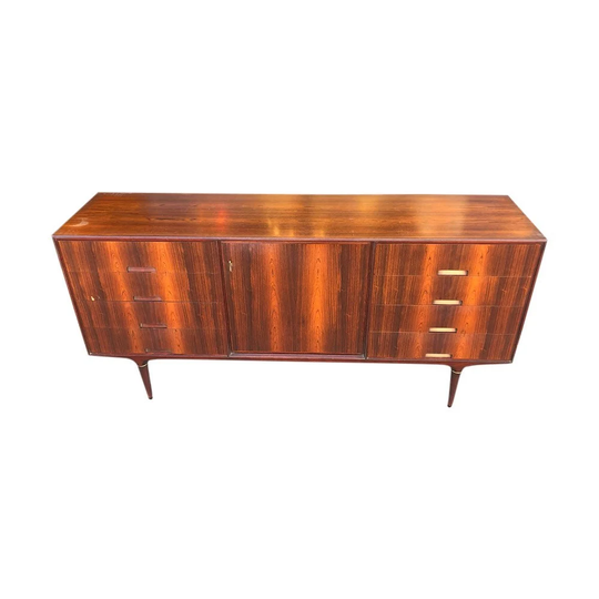 Swedish Rosewood Sideboard, Credenza, Dresser Chest, Door in Center