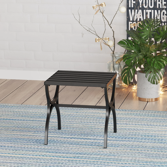 Sophia & William Outdoor Patio Metal Side Table Bistro Coffee Table