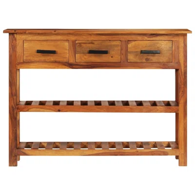 Cherif 11.8" Wide 3 Drawer Solid Wood Sideboard