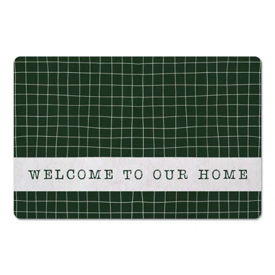 Evalia Pencil Grid Kitchen Mat