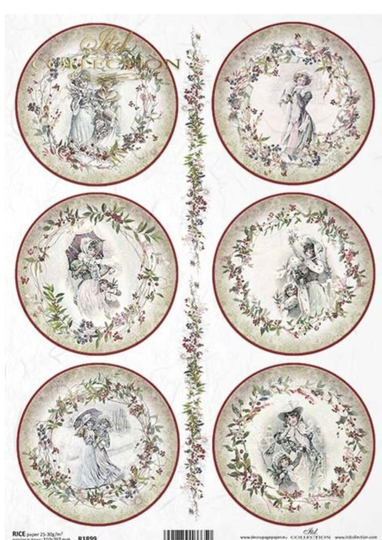 Rice Paper For Decoupage, Vintage Woman, Decorative Mulberry Tissue, Decoupage Furniture Diy, Collage, R1899