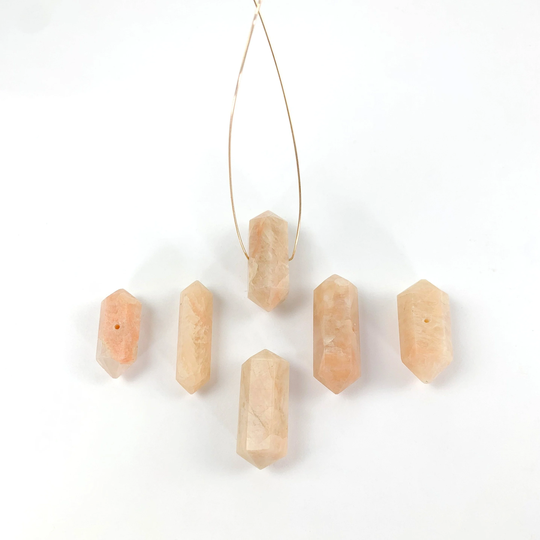 Sunstone Pencil Point - Petite Double Terminated Center Drilled | Rk113B14-01