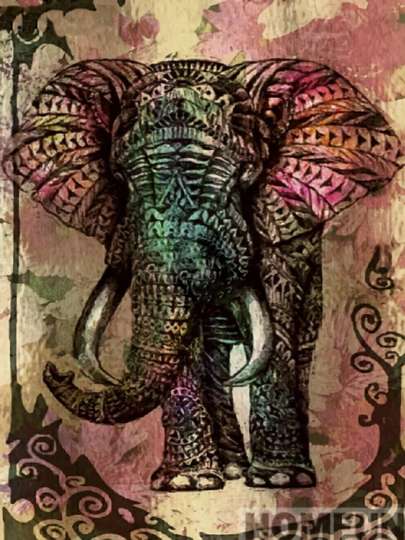 Elephant Dreams Diy 5D Diamond Painting Kit Full Square & Round Drill