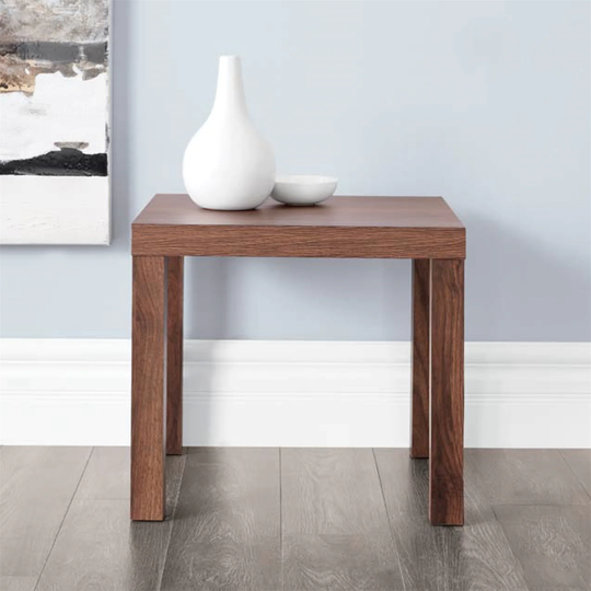 Walnut Square Simple End Table Side Table