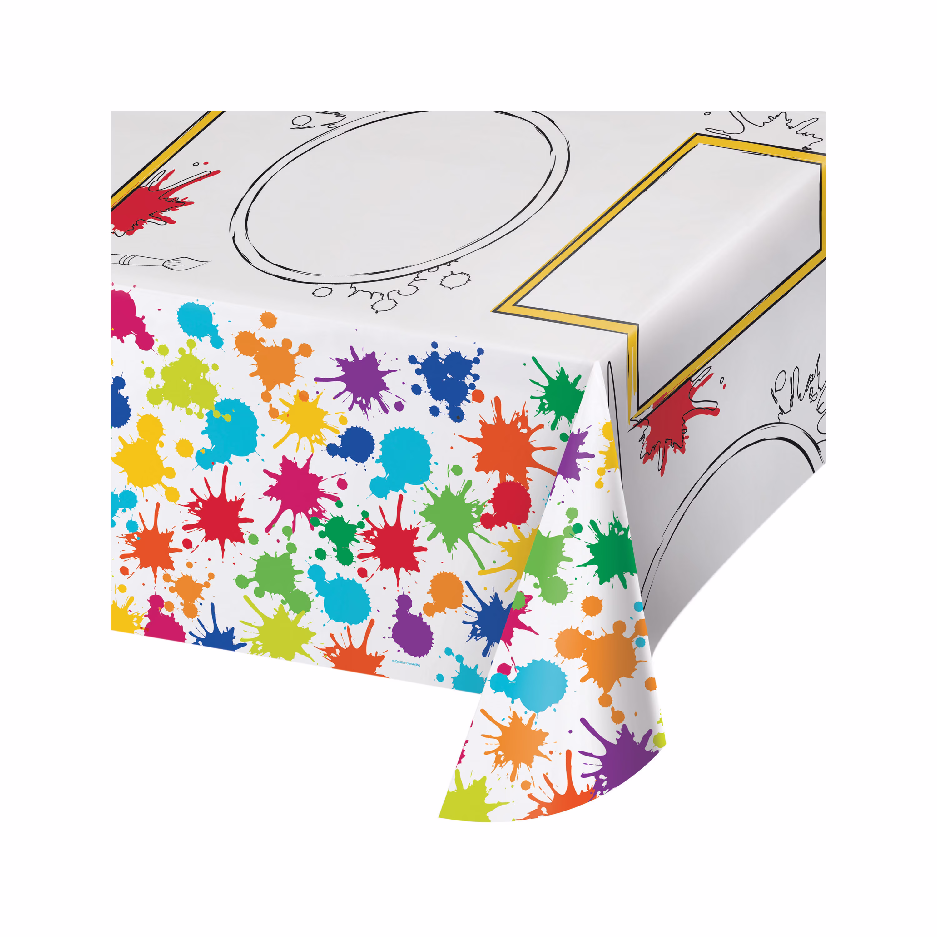 Art Party Tablecloth, Paint Splatter, Splatter Party, Birthday, Themed School, Decorations