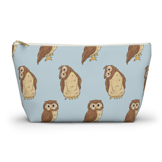 Owl Pouch, Pencil Case, Animal Custom Teacher Bridesmaid Cosmetic Bag, Zipper Makeup Accessory Pouch