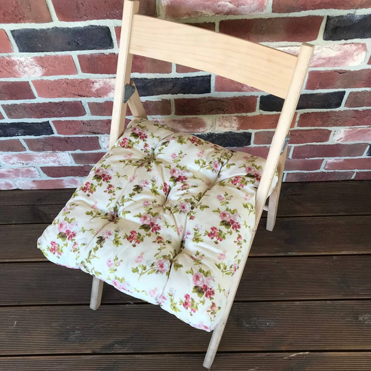 Square Chair Cushions - Multicolour Pads With Ties Cushions Cushion For Home Dining