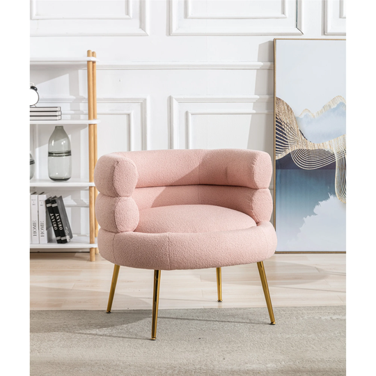 Chairs Living Room Modern Accent Chair, Leisure Sofa with Golden Feet Living Room Bedroom Furniture