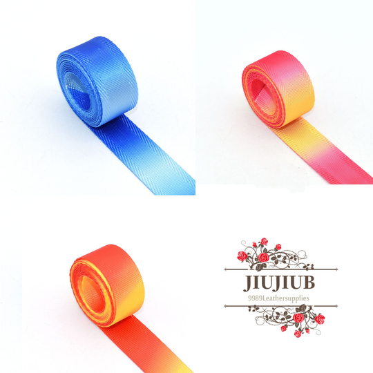 Colorful Webbing Soft Ribbon Lanyard Purse Strap Key Fob Gradient Color Fabric Diy Gift Decoration 20mm 5 Yards