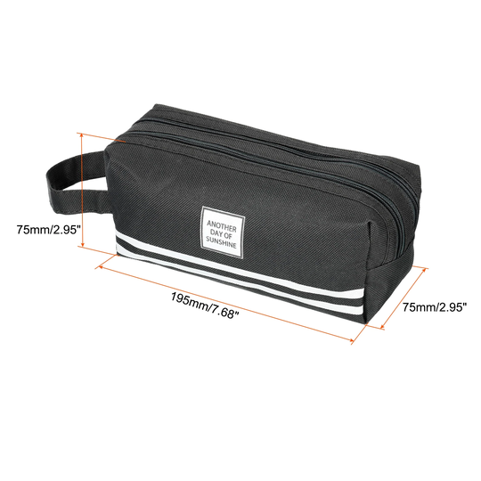 Large Capacity Pencil Case Pen Pouch Cosmetic Bag Storage Double Layer