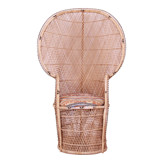 Iconic Bohemian Wicker Emanuelle Peacock Chair, 1970S