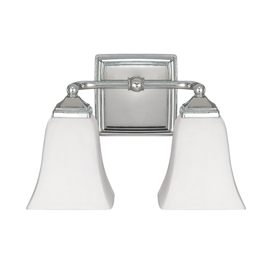 Traditional 2-light Polished Nickel Bath/Vanity Light - Polished Nickel