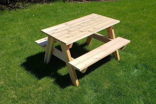 Kids Picnic Table, Constructed From Cedar Lumber