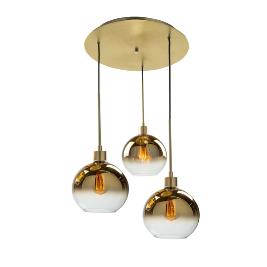 Artcraft Morning Mist 3-Light Pendant Light in Gold