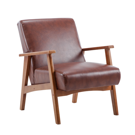 Carson Carrington Tavelsas PU Leather Accent Arm Chairs