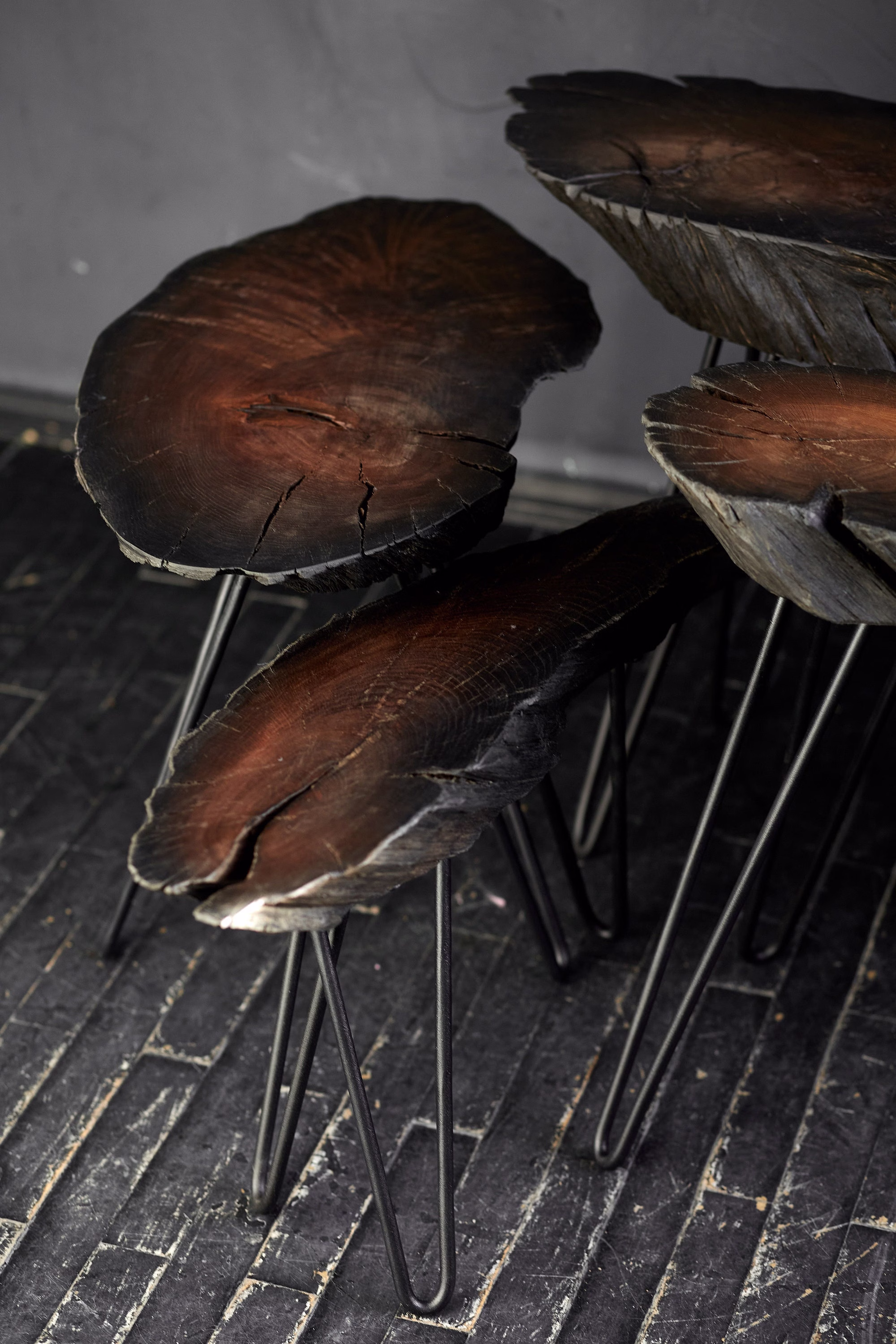 Choose Your Table, Wood Side Tables, Coffee Dark Black Table Rustic Modern