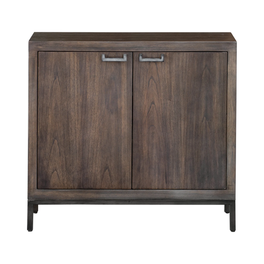 Uttermost Nadie 36 Inch Wide Mango Wood Cabinet with Adjustable - Aged Steel